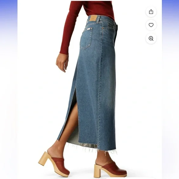 Levi’s Strauss Signature Women’s Denim Maxi Skirt blue Size 2 W26 New - Picture 3 of 16